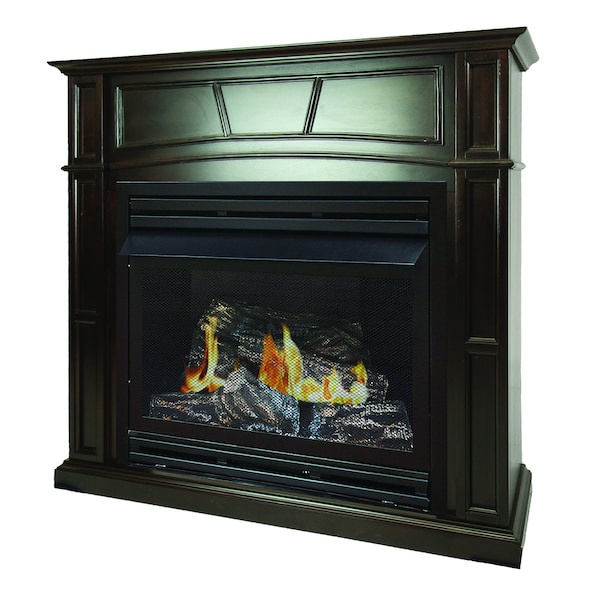 46 VentFree Dual Fuel Fireplace  Tobacco finish